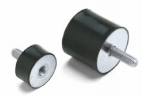 Male/Female Cylindrical anti-vibration mount galvanized steel Hardness 45 SH A