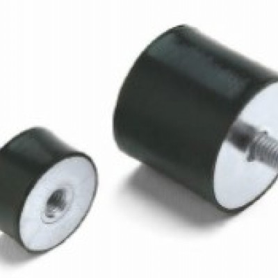 Male/Female Cylindrical anti-vibration mount galvanized steel Hardness 60 SH A