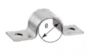 Fastening brackets type 4 for 1 pipe